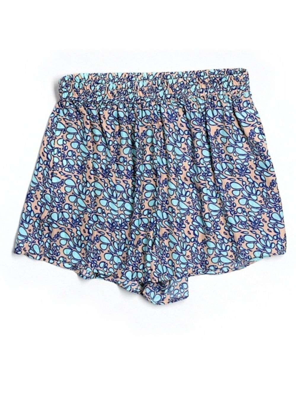 Medium Tan & Blue Dress Shorts with Pockets